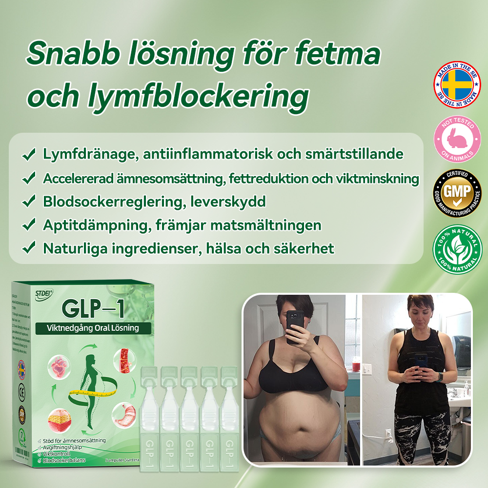 STDEI® GLP-1 Viktnedgång Oral Lösning - 🎁 En dos varannan dag – synliga resultat inom 7 dagar👩‍⚕️Lämplig för fetma, hjärt-kärlsjukdomar, diabetes, sömnapné, högt kolesterol och höga blodfetter, ledproblem med mera