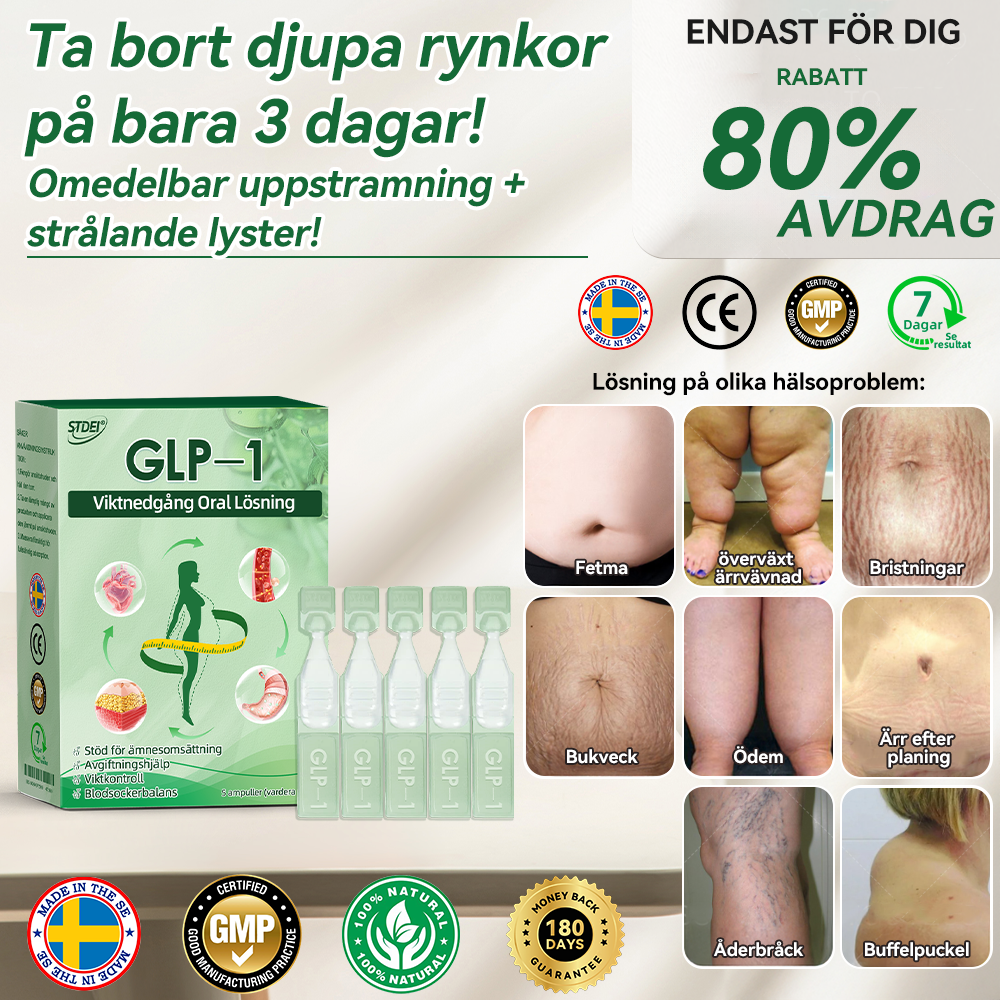 Total hälsa börjar här 🇸🇪 𝐒𝐓𝐃𝐄𝐈® 𝐆𝐋𝐏-𝟏 Ampull-droppar för viktminskning och häls förbättring 💪