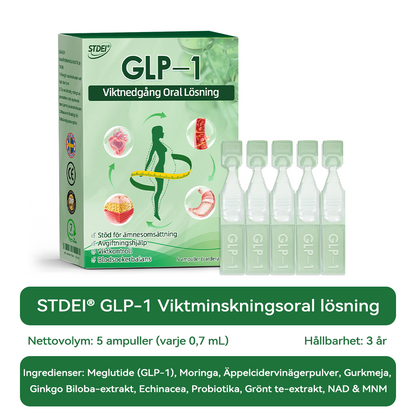 STDEI® GLP-1 Viktnedgång Oral Lösning - 🎁 En dos varannan dag – synliga resultat inom 7 dagar👩‍⚕️Lämplig för fetma, hjärt-kärlsjukdomar, diabetes, sömnapné, högt kolesterol och höga blodfetter, ledproblem med mera